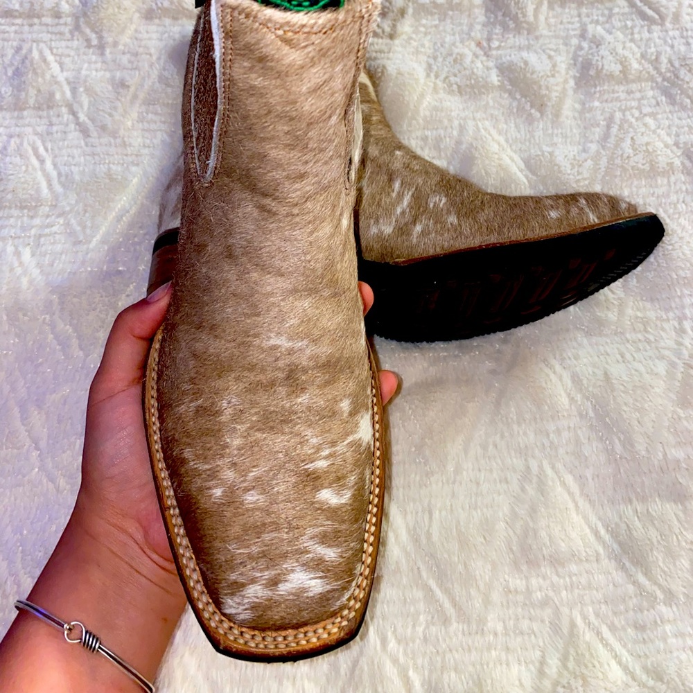 Brand new cow hide boots